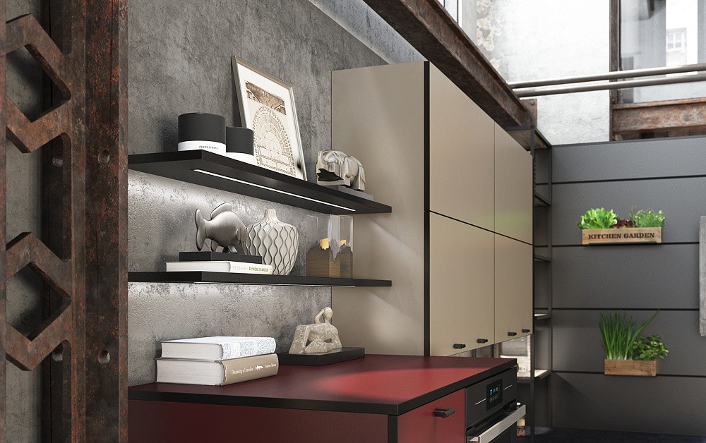 Кухня Ханна Блэк лофт