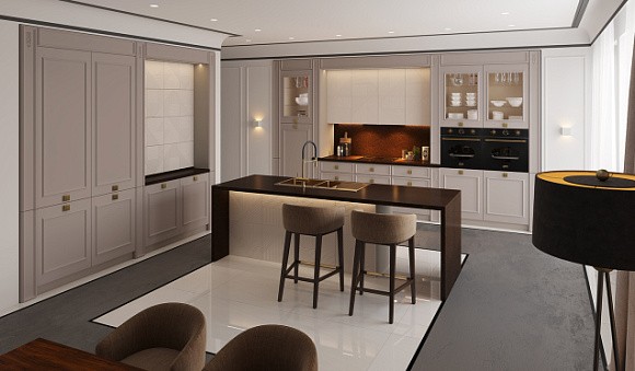 дизайн светлой кухни